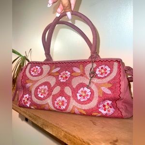 Vintage Fossil Sparkle Floral Purse! #Mini #Satchel #Fossil
